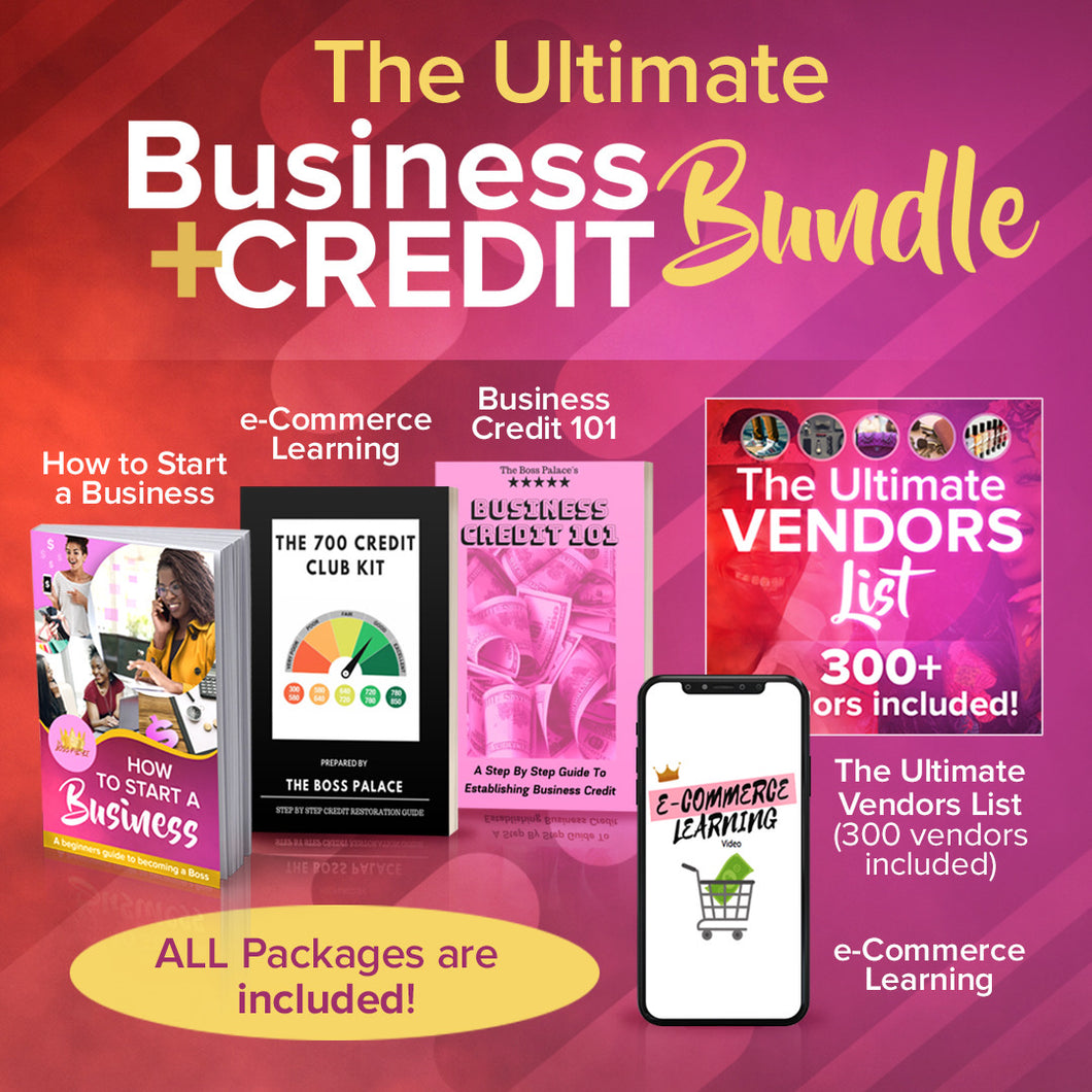 The Ultimate Business & Credit Bundle Package (Instantly Emailed)
