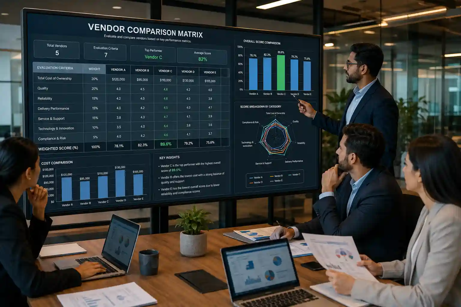 Create a Vendor Comparison Matrix